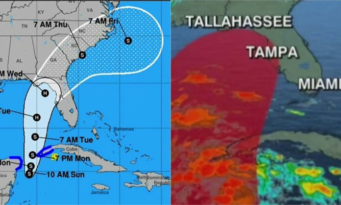 Se forma la tormenta tropical Idalia muy próxima a Cuba y con rumbo a la Florida