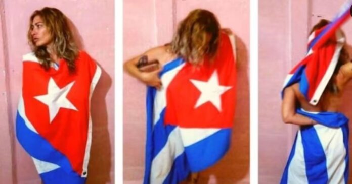 Piden 4 años de cárcel para joven que posó con la bandera cubana