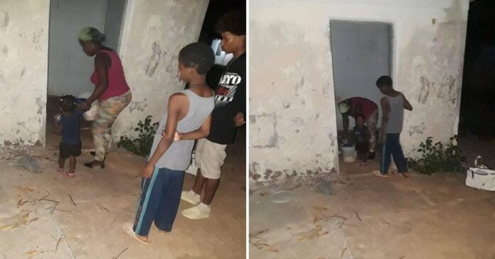 Desalojan a madre cubana con 3 niños que vivía en la escalera de un edificio