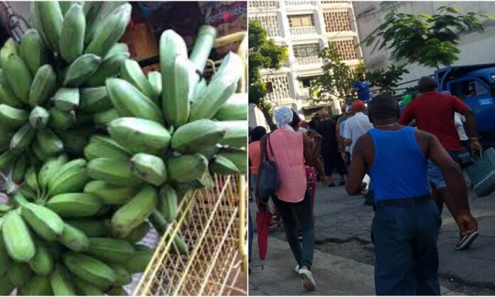 Cubanos corren tras un camión para comprar plátanos en Santiago de Cuba