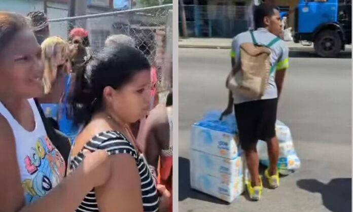 Viral en Cuba: protestas en cola para comprar pañales de bebé (+video)