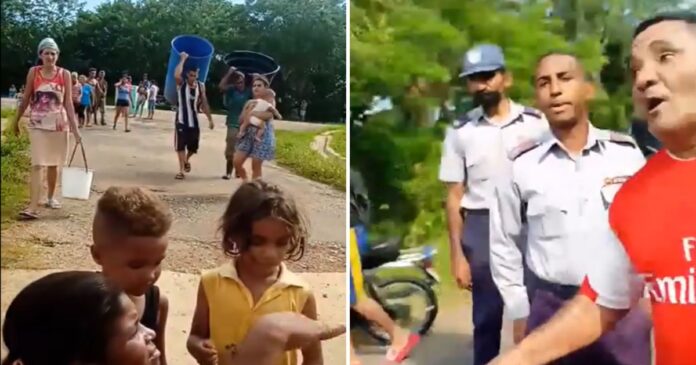 Régimen envía cisternas con agua a Maisí tras protestas