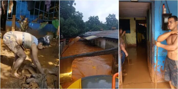 Localidad de Moa inundada por desbordamiento de río