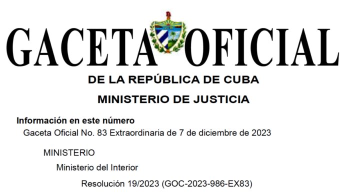 Resolución 19/2023 del Ministerio del Interior: Terrorismo vs protección del orden constitucional en Cuba  – Cubalex