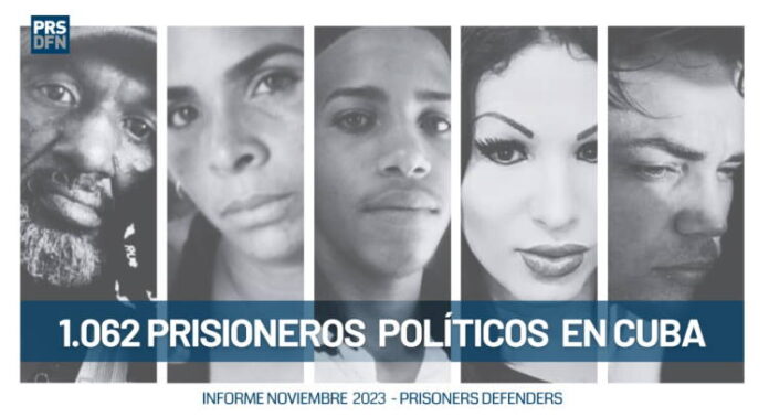 Régimen cubano mantiene a 1.062 presos políticos en su cárceles, según Prisoners Defenders