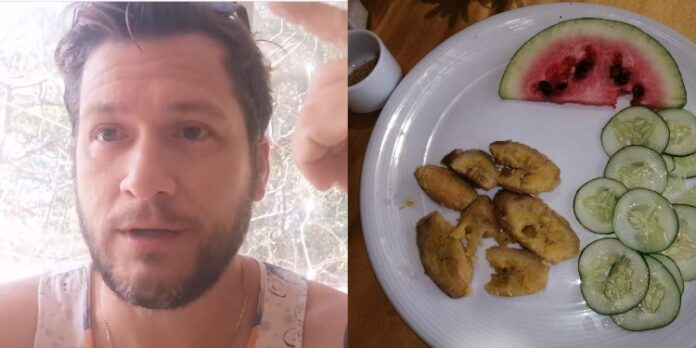 Actor muestra su desayuno en hotel de Guantánamo: “El absurdo siempre puede ser mayor”