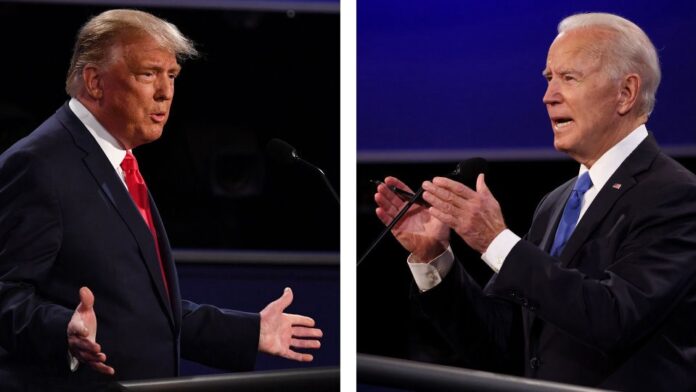 Biden y Trump, candidatos presidenciales de sus partidos para campaña electoral de 2024