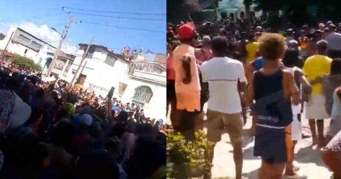 Manifestantes toman las calles en Santiago de Cuba