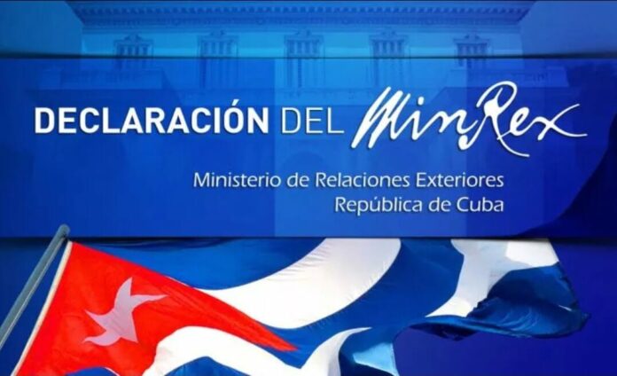 MINREX llama a contar a Encargado de Negocios por “mensajes calumniosos” de la Embajada de EEUU en Cuba