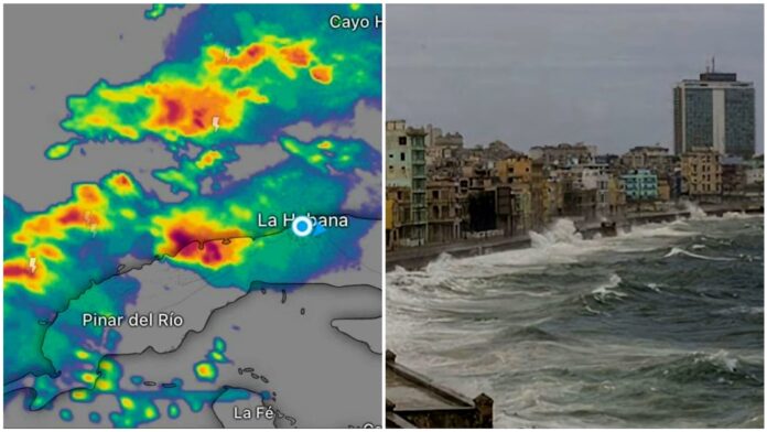 Emiten Alerta por Tormentas Severas en La Habana y el occidente de Cuba