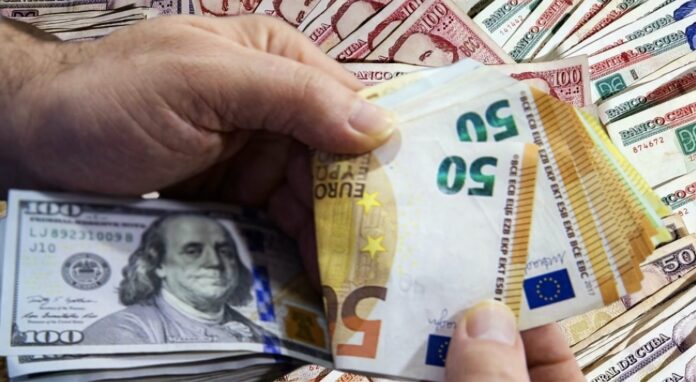 Así amanece el precio del dólar, euro y MLC en Cuba hoy