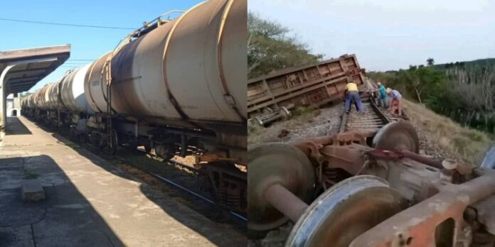 Tren con petróleo se descarrila en Sancti Spíritus