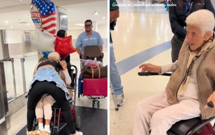 Abuela cubana de 92 años se reúne con su familia en Miami gracias al parole 