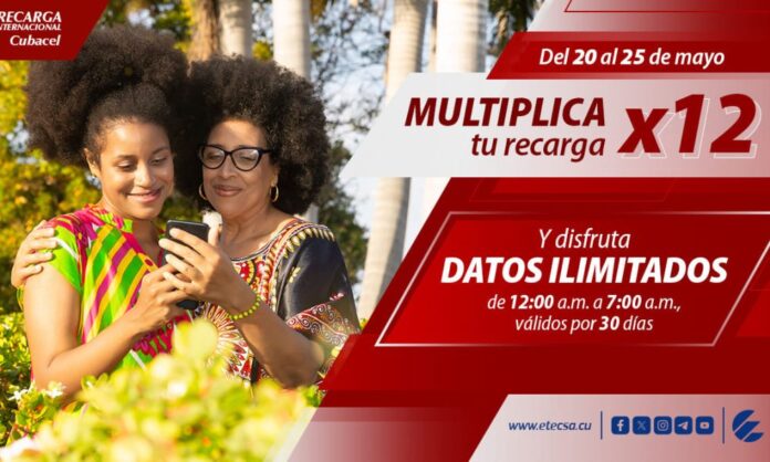 Etecsa multiplica tu saldo por 12 y regala datos ilimitados en su nueva oferta