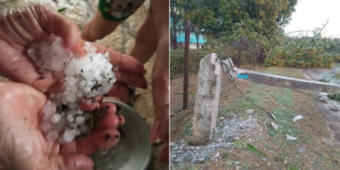 Tres granizadas y tormentas severas causan múltiples daños en Las Tunas