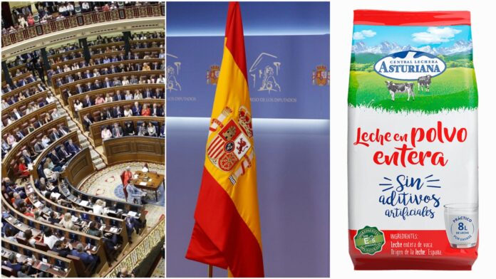 Congreso de España aprueba propuesta para enviar 1 kg mensual de leche en polvo a Cuba para los niños menores de 7 años