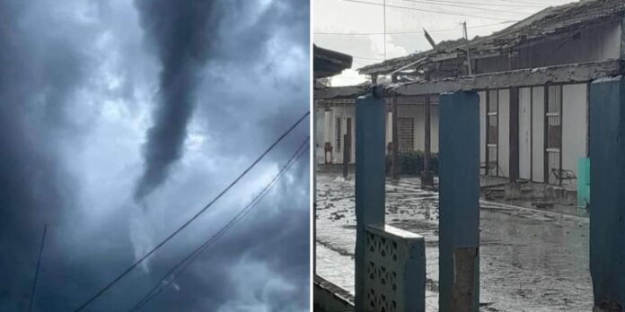 Tornado azota poblado de Matanzas y deja afectaciones en viviendas