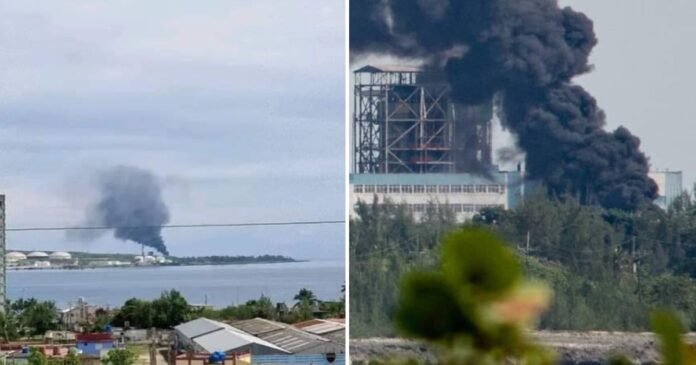 Reportan incendio en tanque de combustible de la termoeléctrica Antonio Guiteras