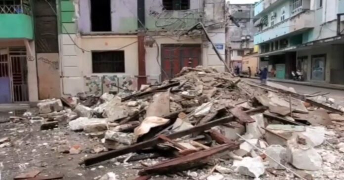 VIDEO: Derrumbe en Centro Habana