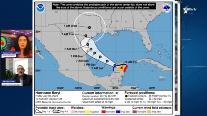 Beryl provoca lluvias en el extremo occidental de Pinar del Río