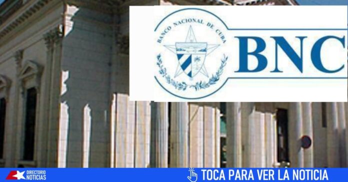 Nota informativa del Banco Nacional de Cuba 