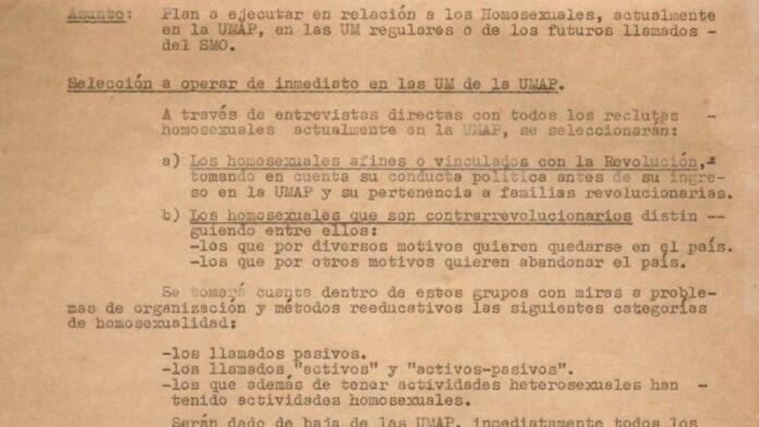 Documentos filtrados sobre las UMAP confirman homofobia y discriminación del régimen cubano