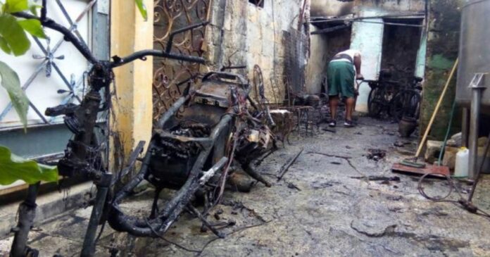 Cubano muere tras incendio provocado por moto eléctrica en La Habana Vieja