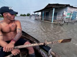 Inundaciones en Artemisa tras el paso del huracán Helene