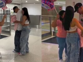 Oniel Bebeshito llega a Miami y conoce a su pequeña hija Mia