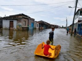 Inundaciones en occidente de Cuba por huracán Milton