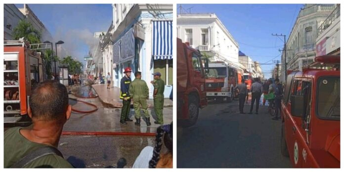 Se incendia tienda “La Francia Moderna” en el bulevar de Cienfuegos