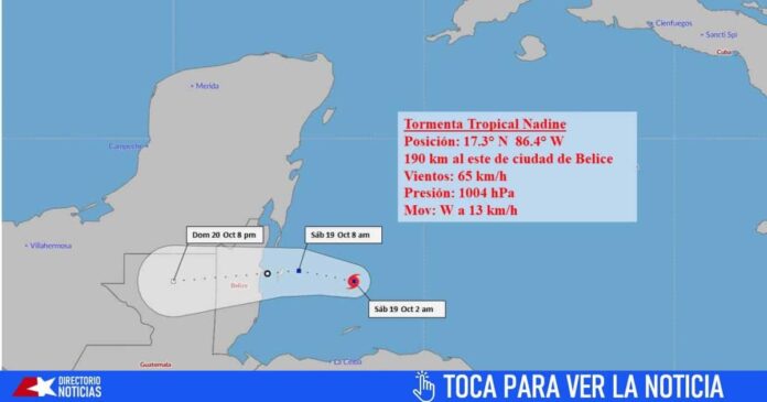 Aviso de Ciclón Tropical: Se forma la tormenta tropical Nadine en el Caribe occidental