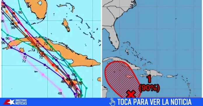 NHC: 90% de probabilidad de desarrollo ciclónico. Recomiendan enviar avisos de ciclón tropical a partir de hoy para Jamaica, Cuba y la Española