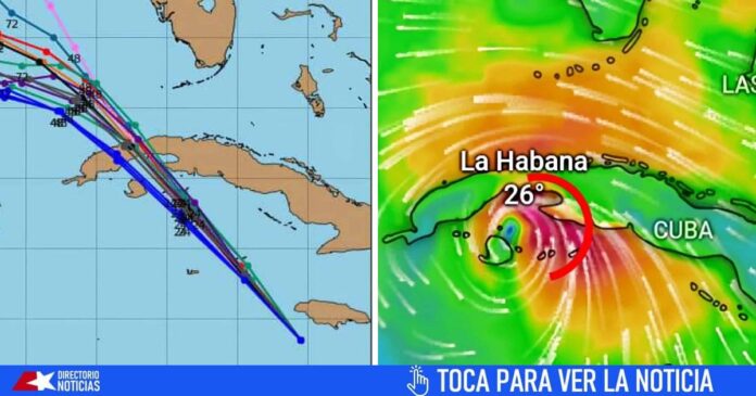 La Habana en el peligroso borde derecho de Rafael, que podría entrar como categoría 2 a Cuba este miércoles