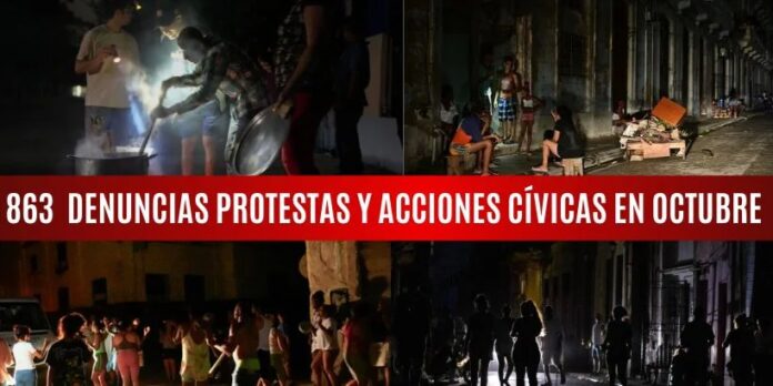 Observatorio de Conflictos reporta aumento de las protestas en Cuba en octubre