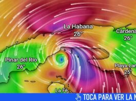 Huracán Rafael está entrando a Cuba en estos momentos con categoría 3. Vientos muy fuertes en La Habana e importantes acumulados de lluvia