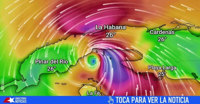 Huracán Rafael está entrando a Cuba en estos momentos con categoría 3. Vientos muy fuertes en La Habana e importantes acumulados de lluvia