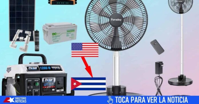 Estos son los ventiladores recargables, plantas de generación eléctrica o paneles solares que más se compran para enviar a Cuba