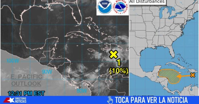 Otra nueva área de perturbaciones en el Caribe central podría convertirse en depresión tropical, informa el NHC