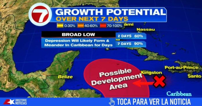 Ya es casi seguro que habrá otro ciclón: NHC aumenta a 90% las probabilidades de formación ciclónica en el Caribe