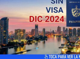 Todavía estás a tiempo: Desde diciembre de 2024 este país pedirá visa a los cubanos. Ahora es de libre visado con el pasaporte cubano