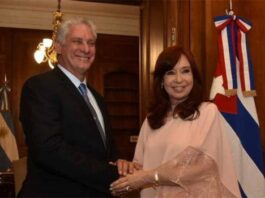 Presidente de Cuba firma declaración en apoyo a Cristina Fernández