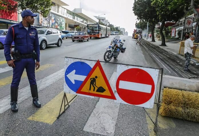 Información de Seguridad Vial en La Habana sobre cierre de calles y desvíos