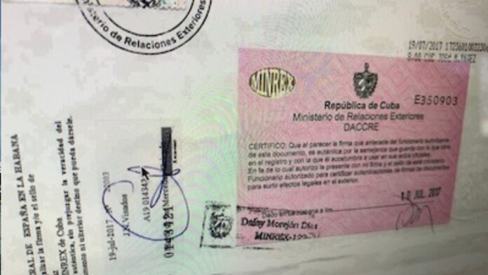 Aclaran sobre nuevo proceso de legalización de documentos en Cuba