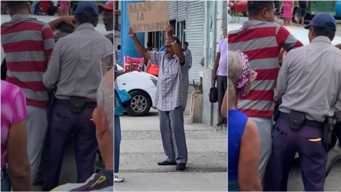 “Escribí 'Abajo la dictadura' y empecé a gritar”: detienen y liberan sin cargos a vendedor que protestó en La Habana